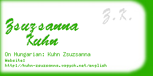 zsuzsanna kuhn business card